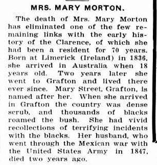 MRS. MARY MORTON. (1926, February 12). The Land (Sydney, NSW : 1911 - 1954), p. 18. Retrieved March 18, 2014, from http://nla.gov.au/nla.news-article116261642